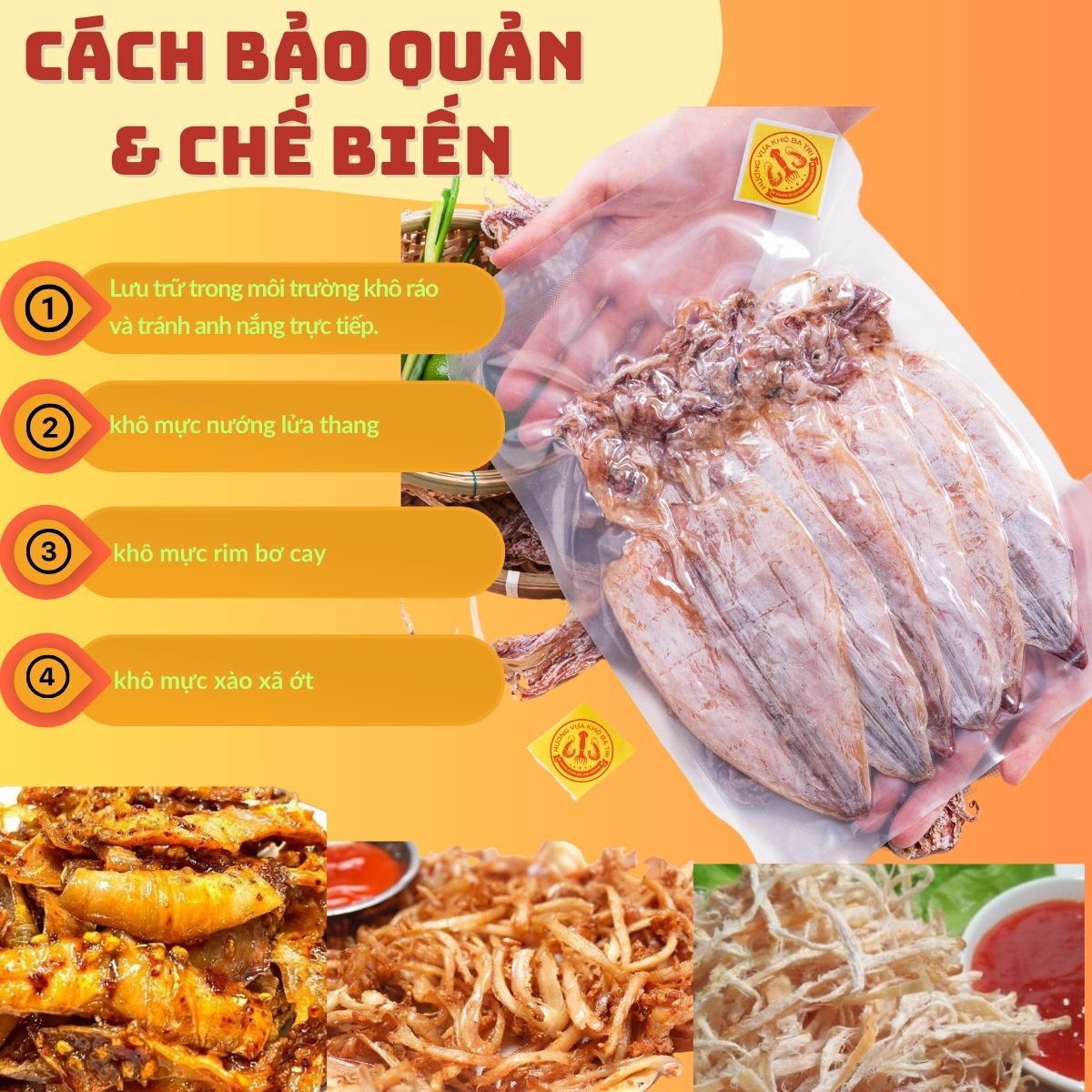 KHÔ MỰC BÀN TAY LOẠI 1 - SIZE LON